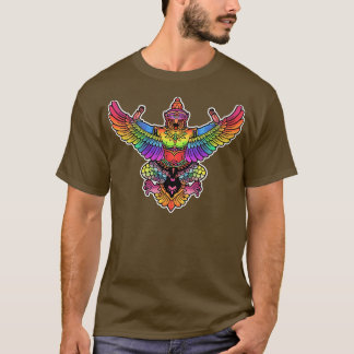 Garuda God Flügel Regenbogenhaube T-Shirt