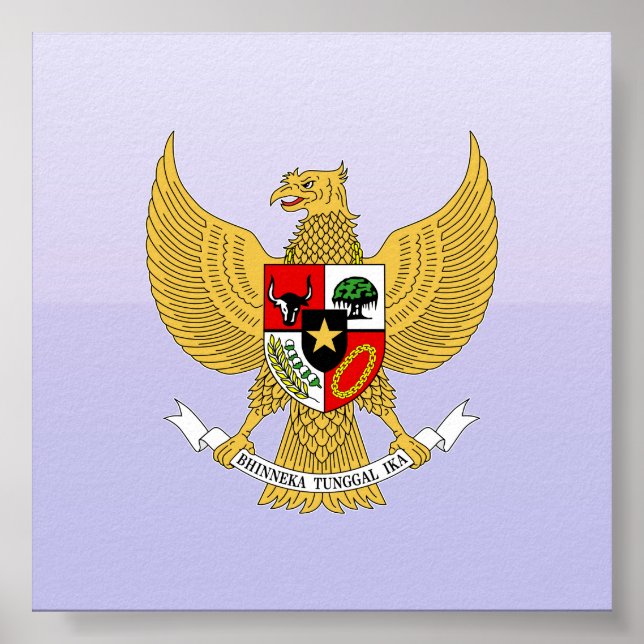Garuda Pancasila, Arms Indonesia, Indonesien Poster (Vorne)