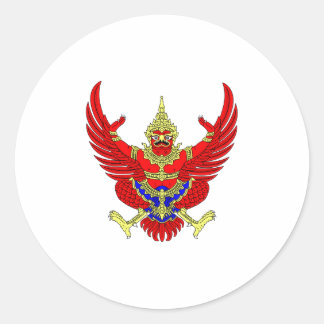 Garuda Thailand offizielles Wappen Wappenkunde Runder Aufkleber