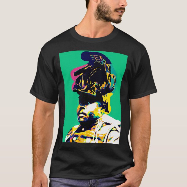 Garvey Pan African Pop Art Marcus Schwarzer  T-Shirt (Vorderseite)