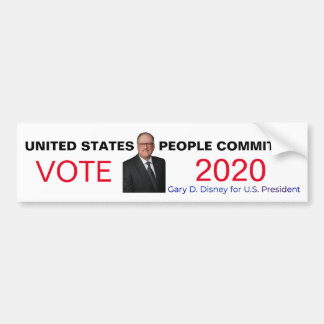 Gary D. Disney für Präsident 2020 Autoaufkleber