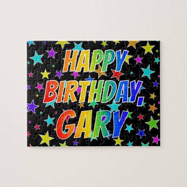 "GARY" First Name, Fun "HAPPY BIRTHDAY" Puzzle (Horizontal)