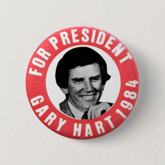 Gary Hart - Knopf Button (Vorderseite)