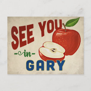 Gary Indiana Apfel - Vintage Reise Postkarte