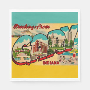 Gary Indiana Grußpostkarte Serviette