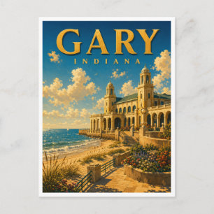 Gary Indiana Marquette Pavilion GeoSaga Postkarte