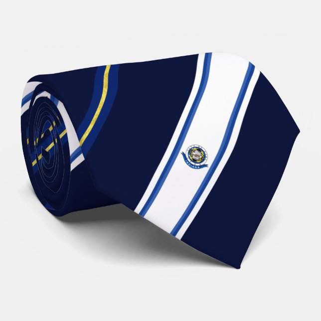 Gary (Indiana) Stadtflagge Neck Tie Krawatte (Gerollt)