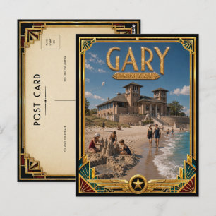 Gary Indiana Vintage Art Deco Golden Age Postkarte