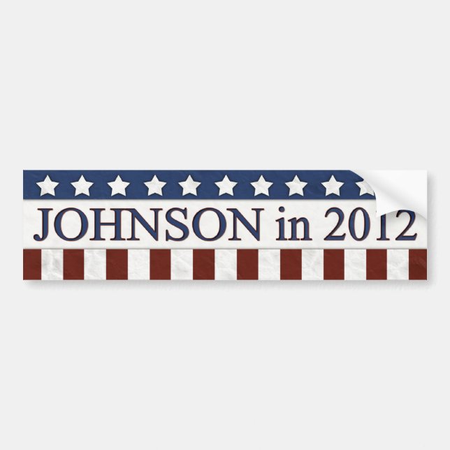 Gary Johnson 2012 Autoaufkleber (Vorne)