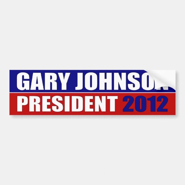 Gary Johnson für Präsidenten Autoaufkleber (Vorne)