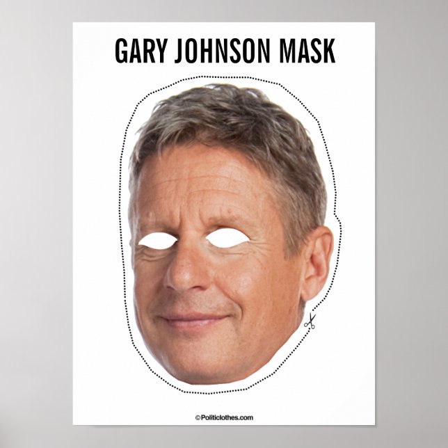 Gary Johnson Mask Cutout Poster (Vorne)