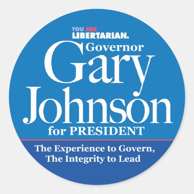 Gary Johnson Stickers (Vorderseite)