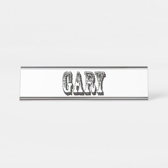 Gary Mens Name Logo, Schreibtischnamensplakette (Vorderseite )