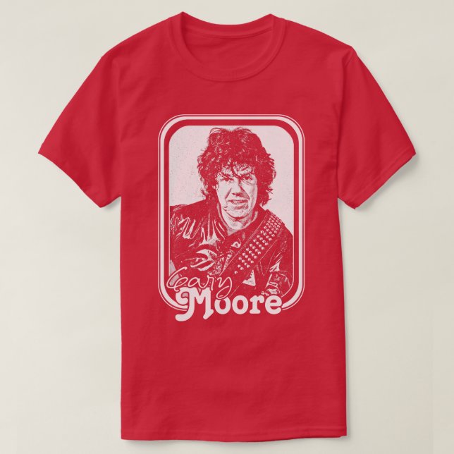 Gary Moore Retro Style Fan Design T-Shirt (Design vorne)