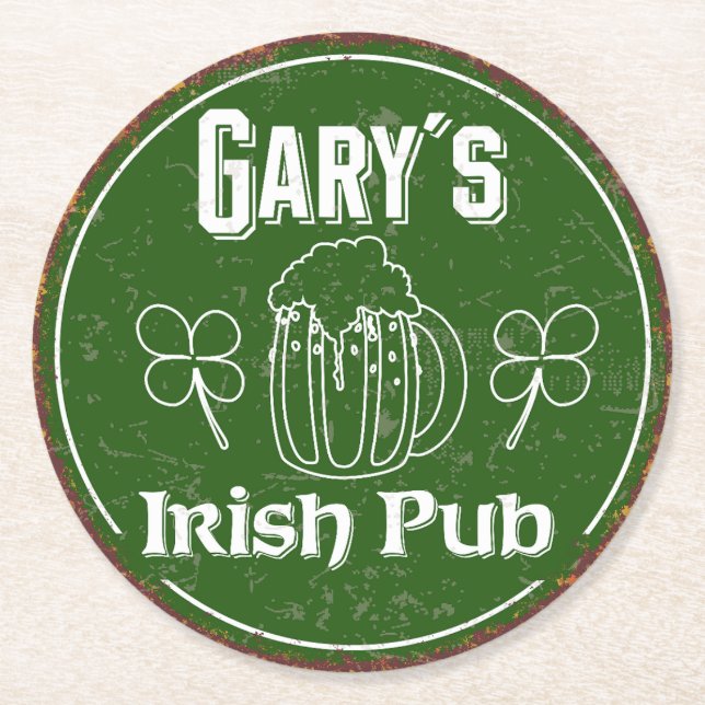 Gary´s Irish Pub Runder Pappuntersetzer (Vorderseite)