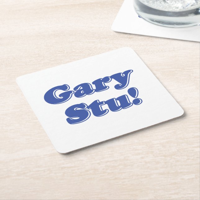 Gary Stu! Rechteckiger Pappuntersetzer (angewinkelt)