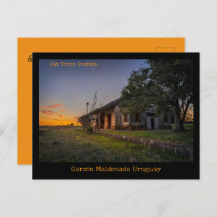 Garzón Alter Bahnhof Maldonado Uruguay Postkarte