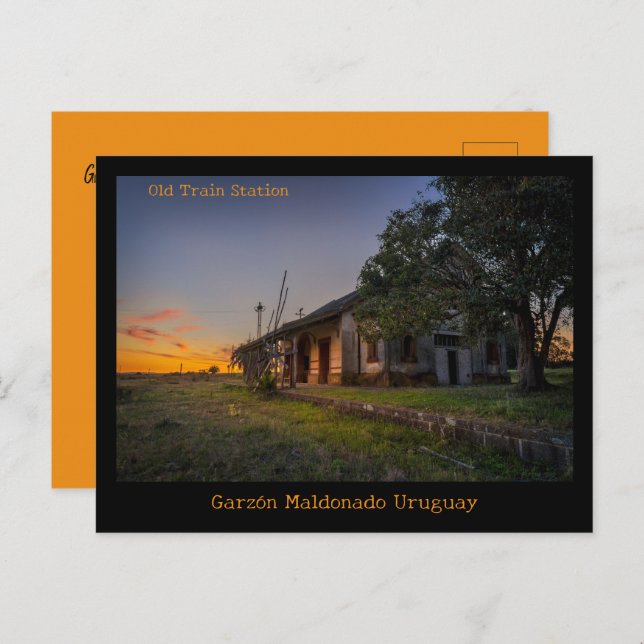 Garzón Alter Bahnhof Maldonado Uruguay Postkarte (Vorne/Hinten)