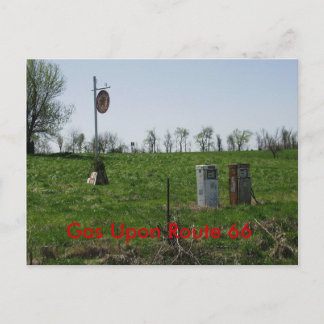 Gas auf der Strecke 66 Postkarte