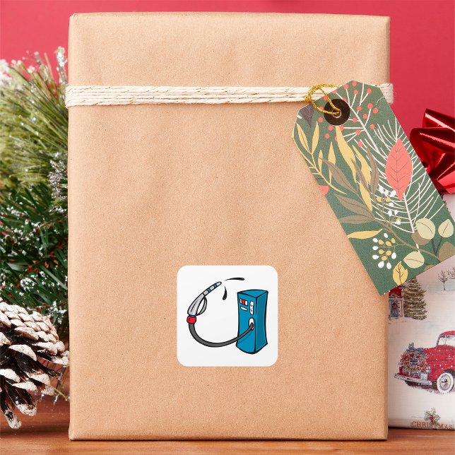 Gas Pump Square Sticker (Von Creator hochgeladen)