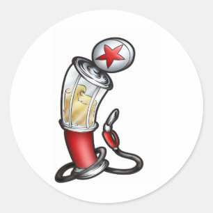 Gas-Pumpe Runder Aufkleber