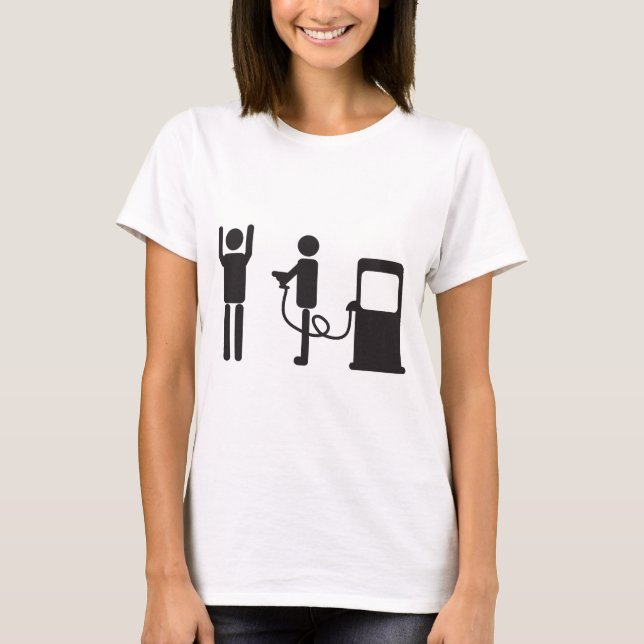 Gas-Pumpen-Raub T-Shirt (Vorderseite)