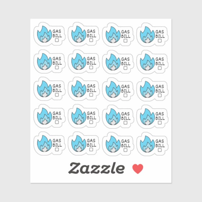 Gas Utility Bill Mini Budgeting Bujo Plananner Aufkleber (Blatt)