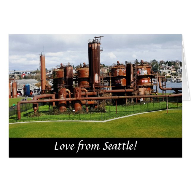 Gas Works Park Seattle Grußkarte (Vorderseite (Horizontal))