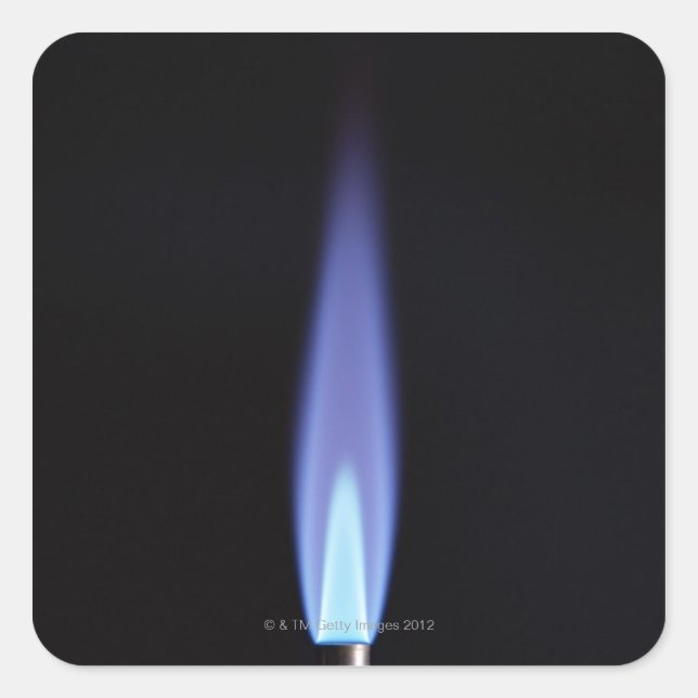 Gasbrenner Quadratischer Aufkleber (Vorderseite)