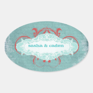 GASCHROMATOGRAPHIE   quälendes Türkis-Rot Ovaler Aufkleber