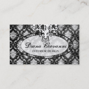 GASCHROMATOGRAPHIE verehren Damast Schwarz-weiß Visitenkarte