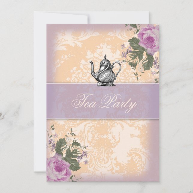 GASCHROMATOGRAPHIE Vintages Brautparty-Tee-Party Einladung (Vorderseite)