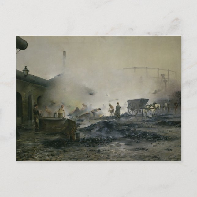 Gasfabrik in Courcelles, 1884 Postkarte (Vorderseite)