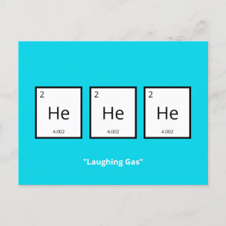 Gashelium | Humorvolle Wissenschaft Pun Holida Feiertagspostkarte