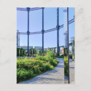 Gasholder Park, Kings Cross, London UK Postcard Postkarte