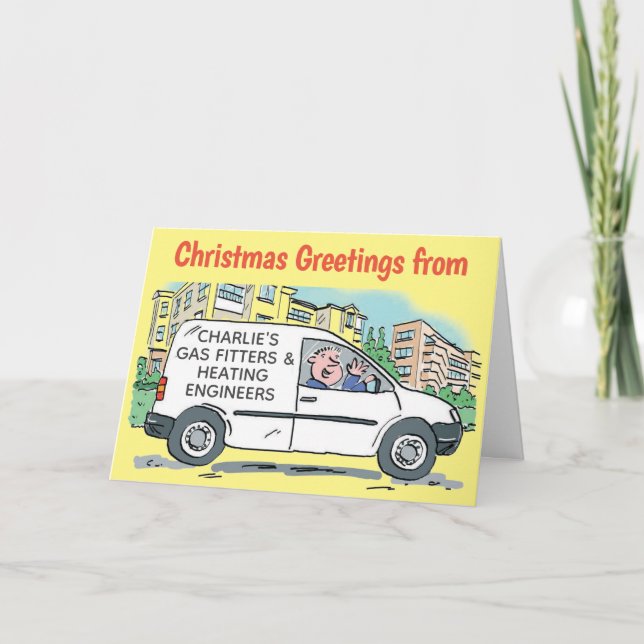 Gasinstallationsingenieure - Geschäftsname auf Van Karte (Vorderseite)