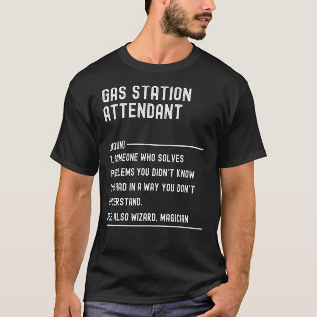 Gasistation Attented Definition Shirts Funny Job (Vorderseite)