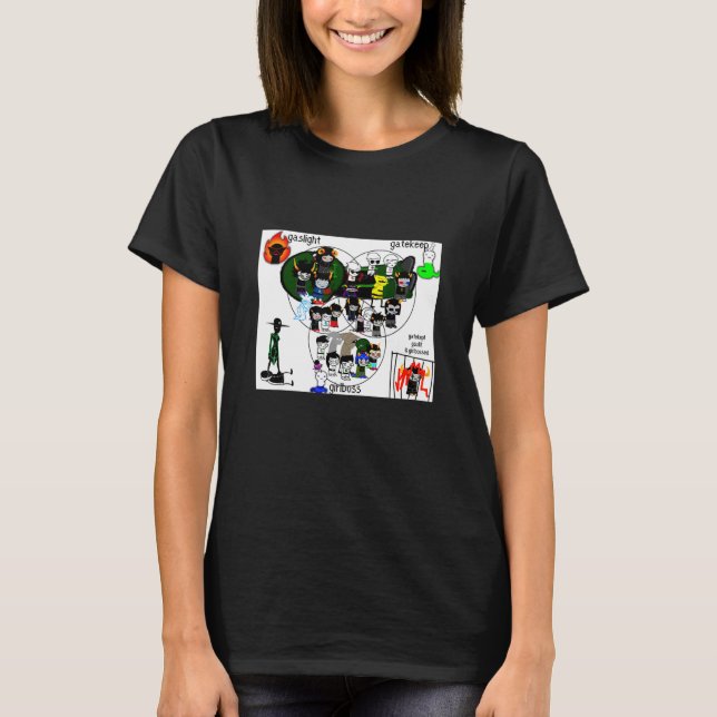 Gaslight Gatekeep Girlboss Meme 3 T-Shirt (Vorderseite)