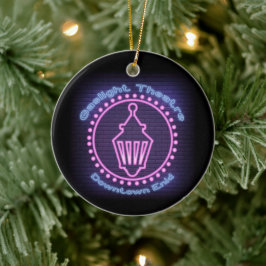Gaslight Neon Logo Weihnachtsdekoration Keramik Ornament