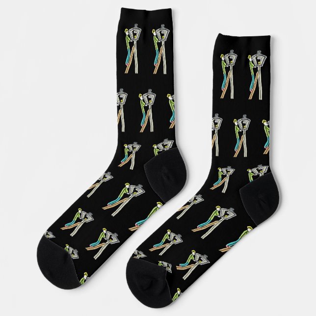 Gaslighting Stickman Socken (Linkes Detail)