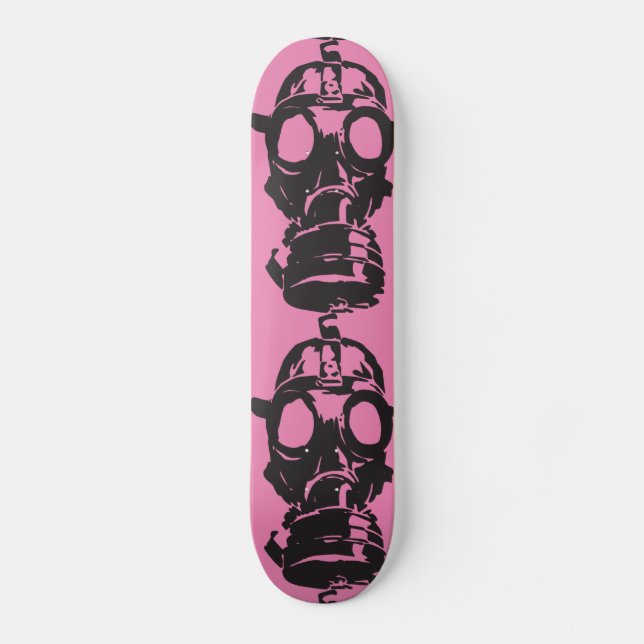 GASMASK PINK SKATEBOARD (Vorderseite)