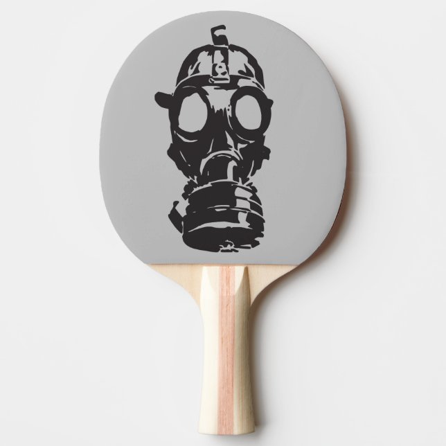 GASMASK PONG PADDLE TISCHTENNIS SCHLÄGER (Vorderseite)