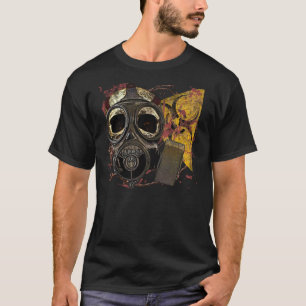 Gasmask Schädel-Biogefährdung T-Shirt