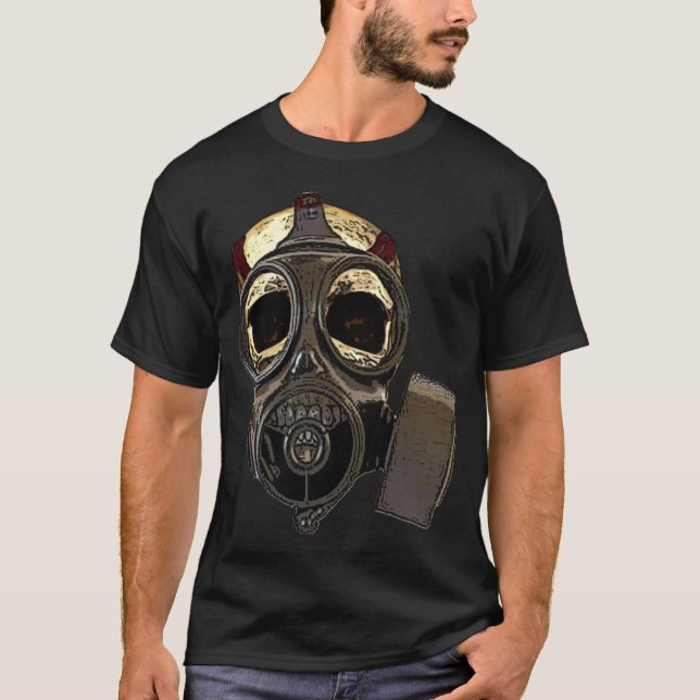 Gasmask Schädel T-Shirt (Vorderseite)