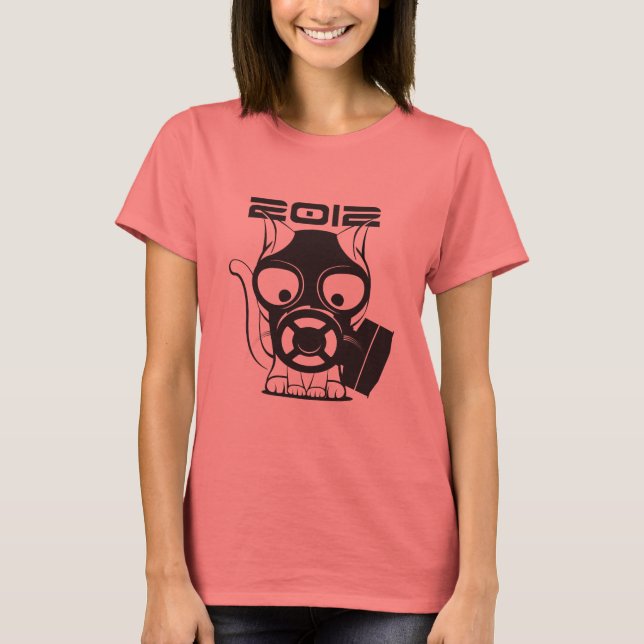 Gasmaske 2012 weiß T-Shirt (Vorderseite)