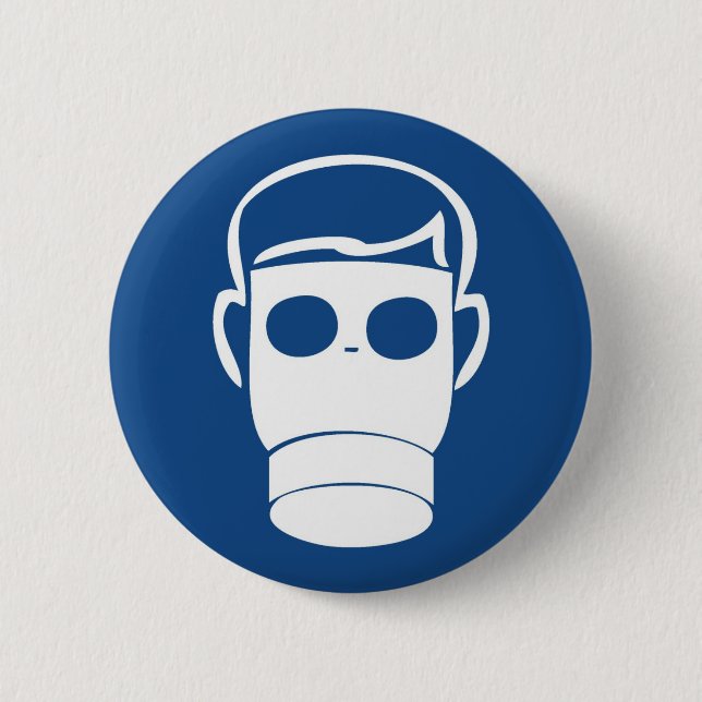 Gasmaske Button (Vorderseite)