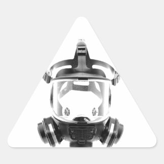 Gasmaske Dreieckiger Aufkleber