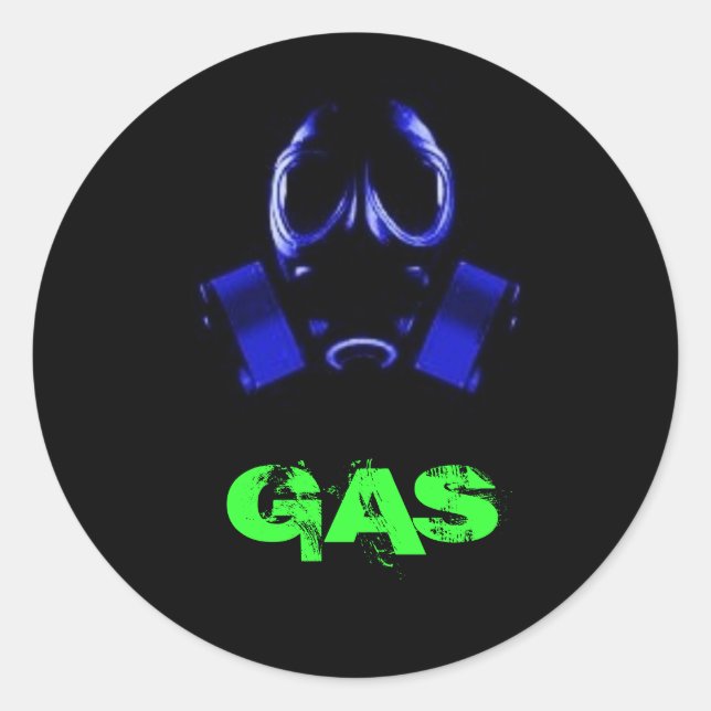 Gasmaske, GAS Runder Aufkleber (Vorderseite)
