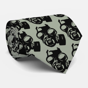 Gasmaske Graphic Stencil Krawatte Necktie