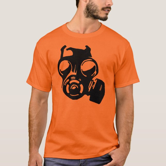 Gasmaske Graphic Stencil T - Shirt (Vorderseite)